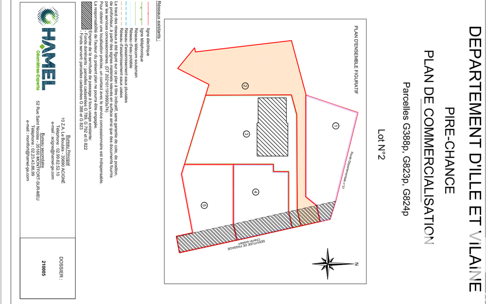 Vente Terrain Vente Terrain à bâtir 868 m&sup2; Piré-chancé