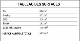  Maison à vendre 1 pièce 34 m²