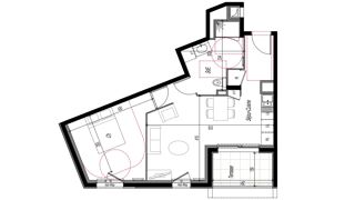  Appartement à vendre 2 pièces 44 m²