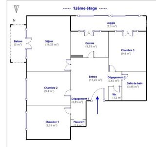  Appartement à vendre 4 pièces 68 m²