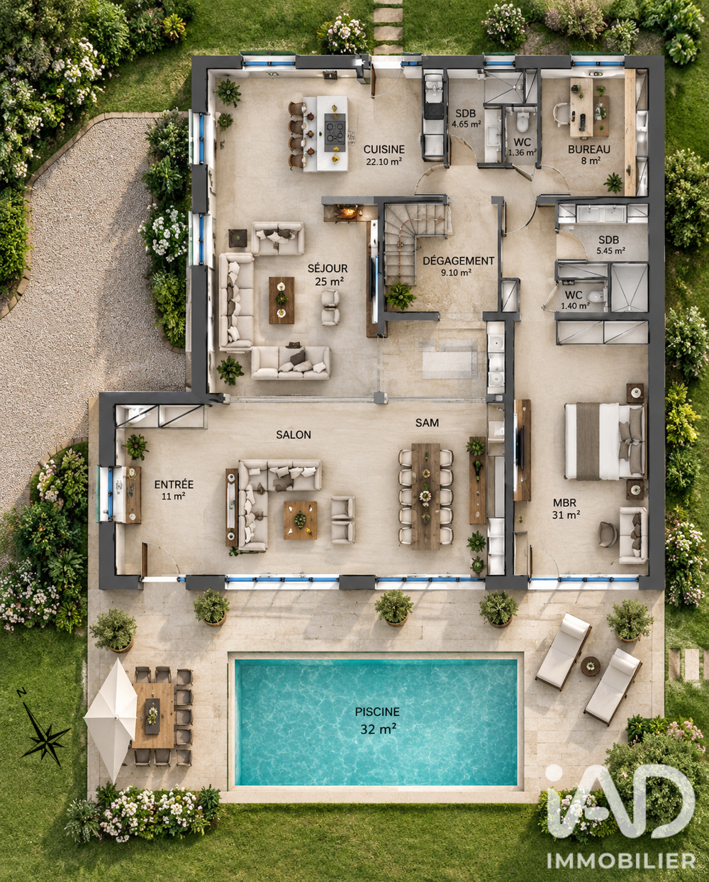 Vente Maison d'architecte 9 pièces