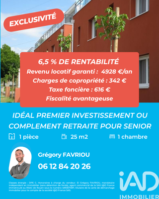  Appartement � vendre 1 pi�ce 25 m�