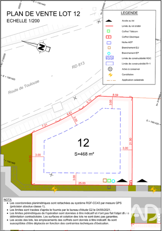  Terrain à vendre 492 m²