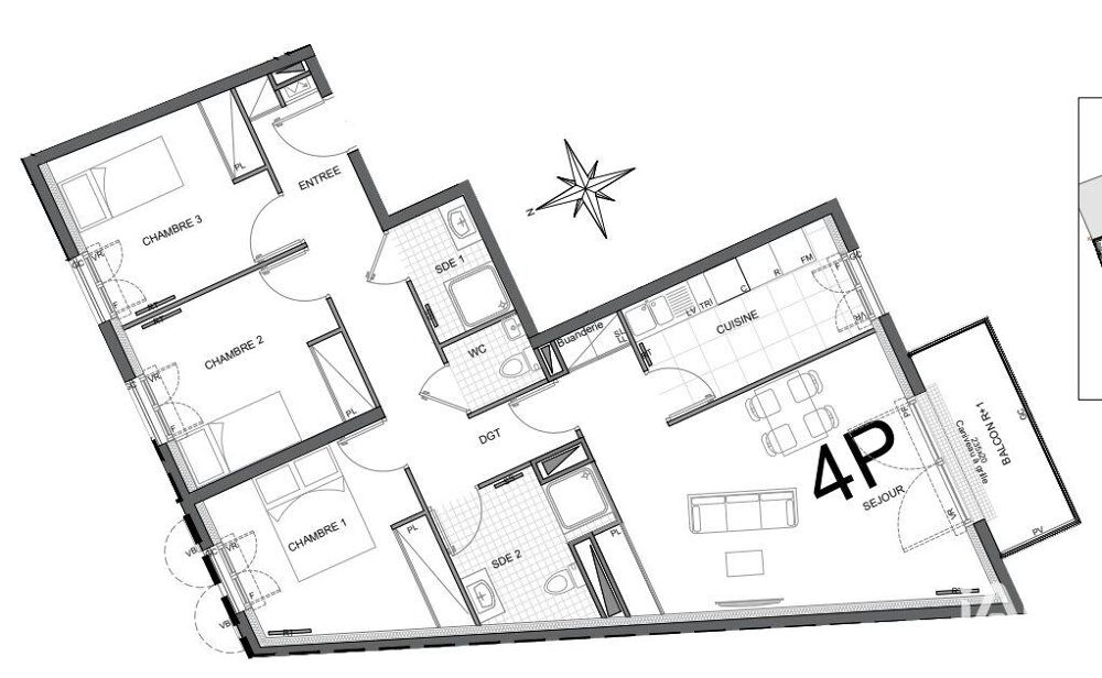 Vente Appartement 4 pièces