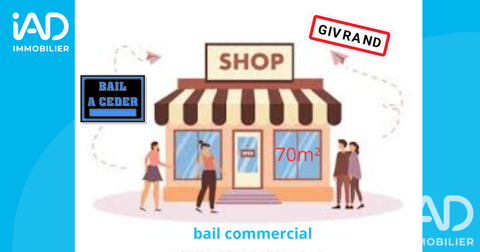 Vente Local commercial 70 m&sup2; 41400 85800 Givrand