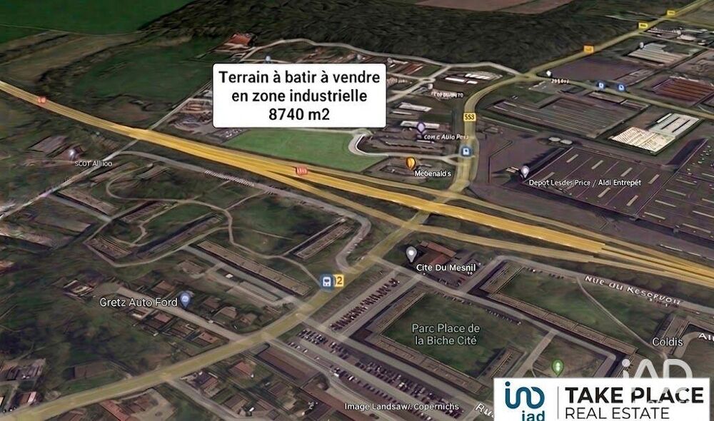 Vente Terrain Vente Terrain 8 740 m&sup2; Gretz-armainvilliers