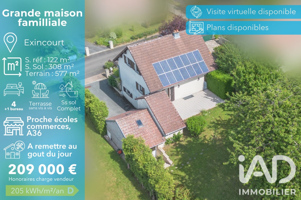 Vente Maison Vente Maison/villa 7 pièces Exincourt