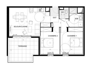  Appartement à vendre 3 pièces 61 m²