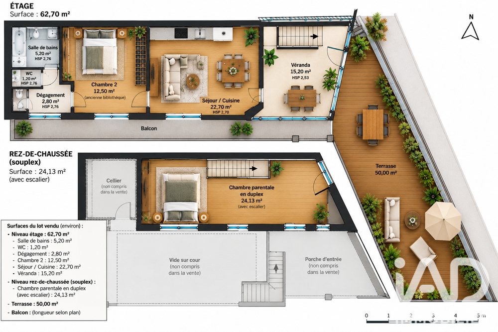 Vente Appartement Vente Duplex 4 pièces Villeneuve-de-marsan