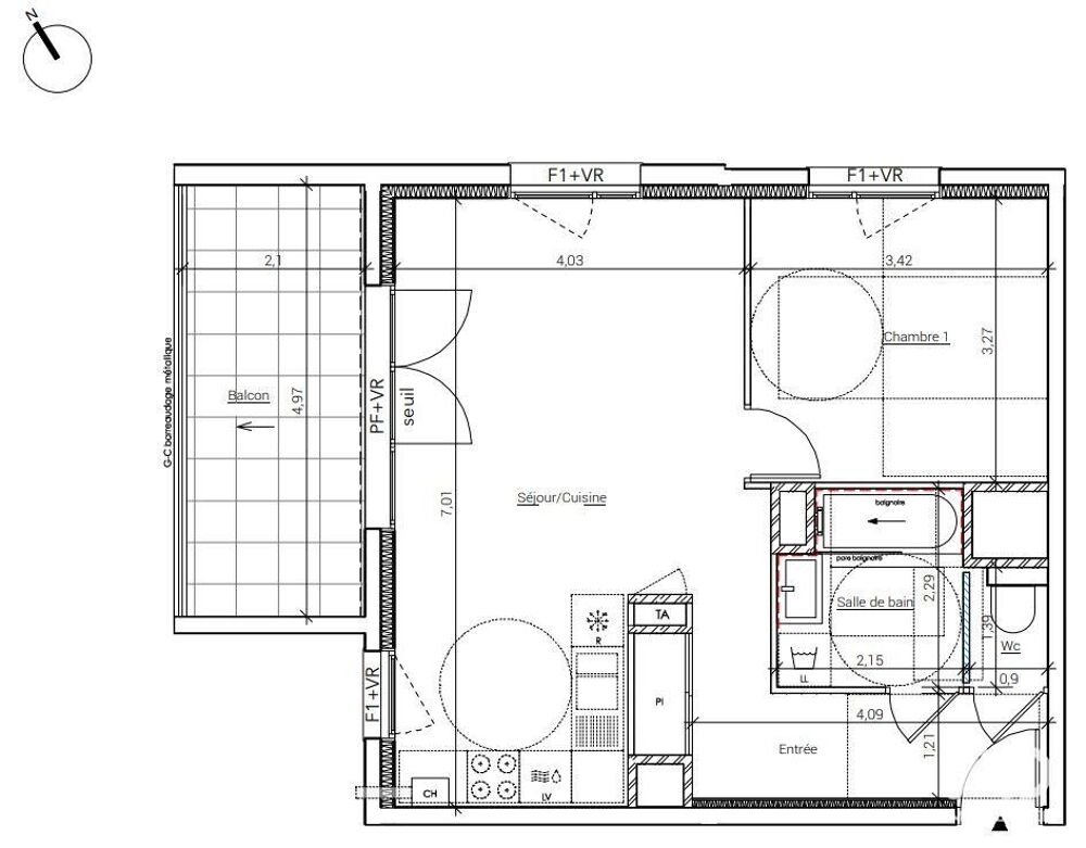 Vente Appartement 2 pièces