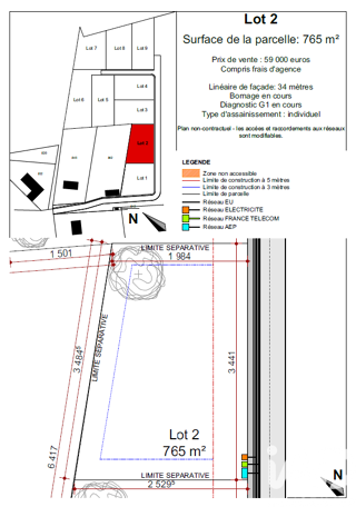  Terrain � vendre 765 m�