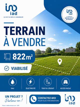  Terrain à vendre 822 m²