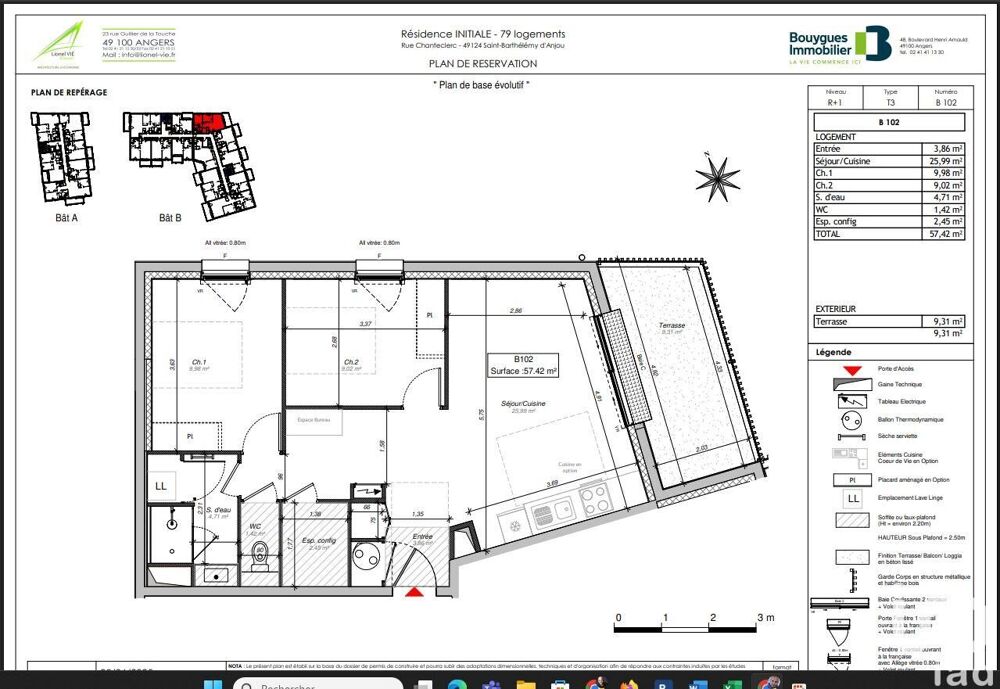 Vente Appartement 3 pièces