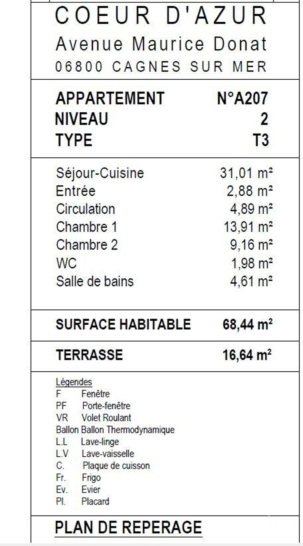 Vente Appartement 3 pièces
