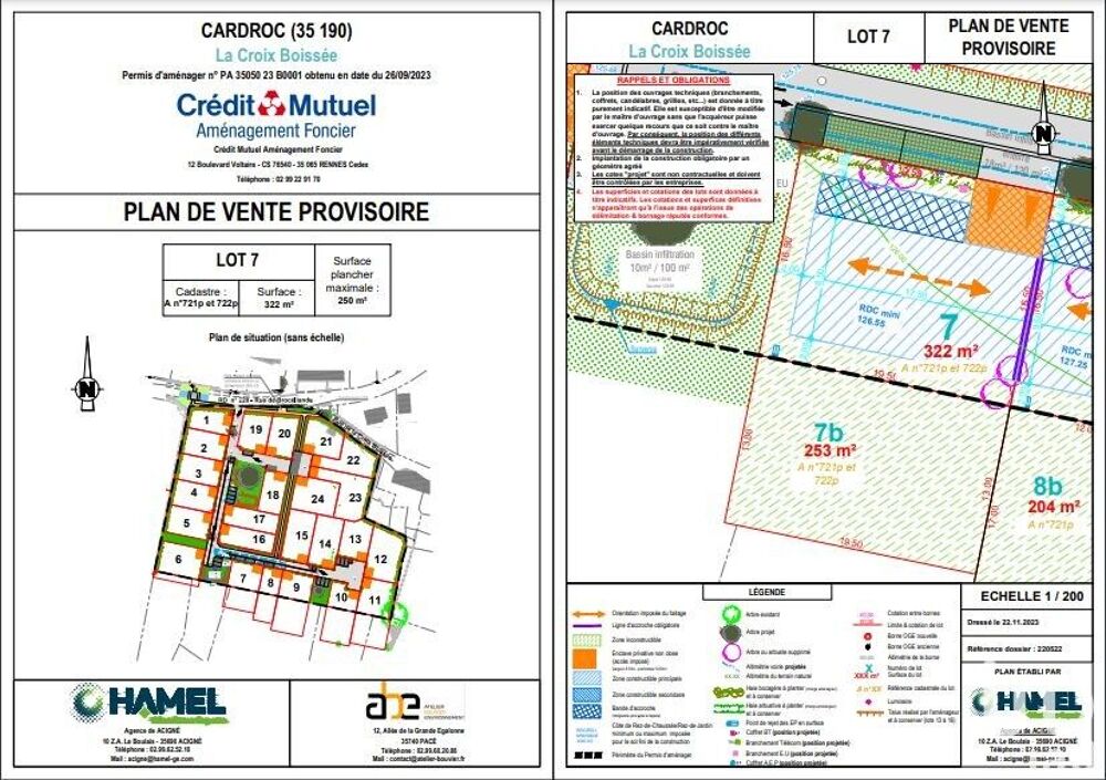 vente Terrain - 575 m� Cardroc (35190)
