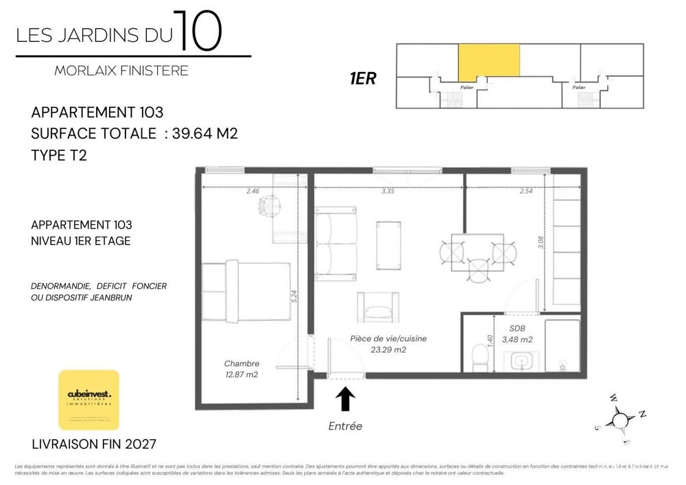 Vente Appartement 2 pièces