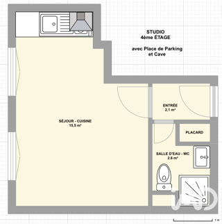  Appartement à louer 1 pièce 20 m²