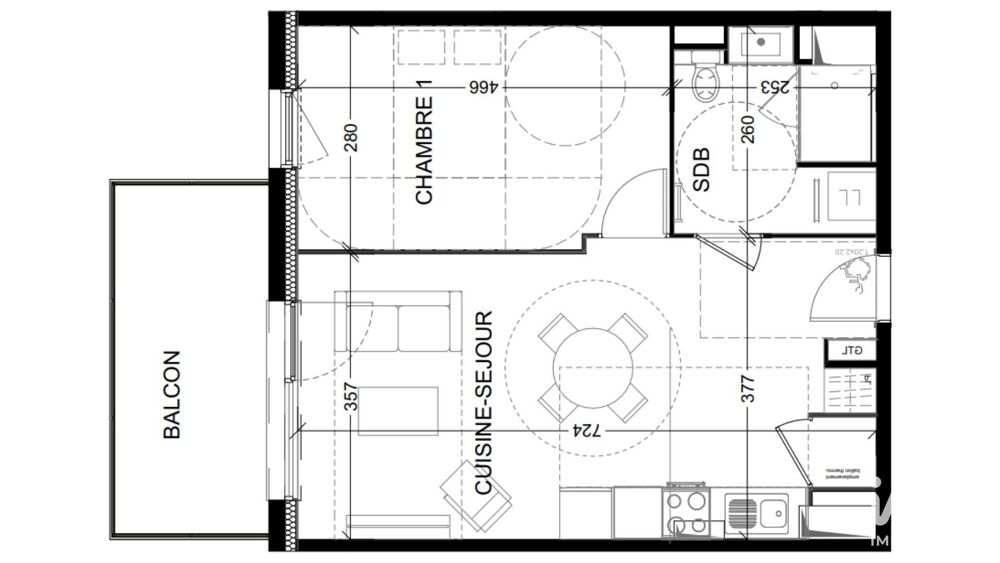 Vente Appartement 2 pièces