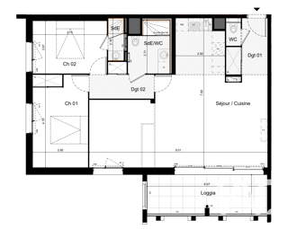  Appartement à vendre 4 pièces 85 m²