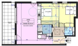  Appartement à vendre 3 pièces 68 m²
