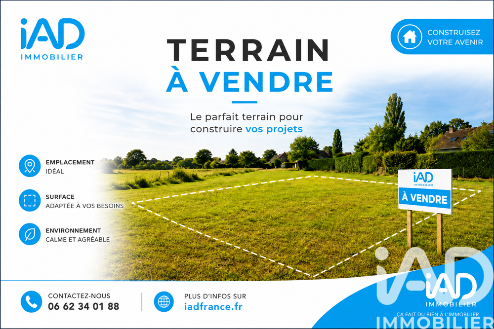 Vente Terrain Vente Terrain à bâtir 1 720 m&sup2; Verderonne