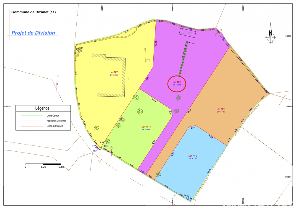 Vente Terrain Vente Terrain à bâtir 740 m&sup2; Bizanet