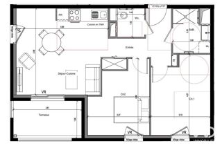  Appartement à vendre 3 pièces 58 m²