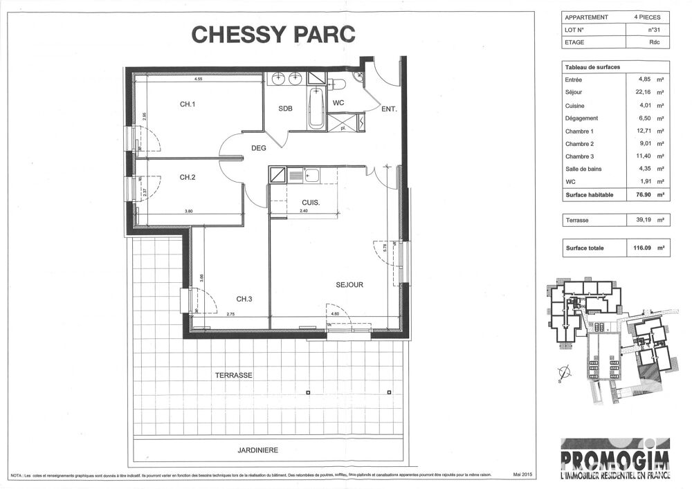 Vente Appartement 4 pièces