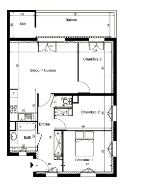  Appartement à louer 4 pièces 70 m²