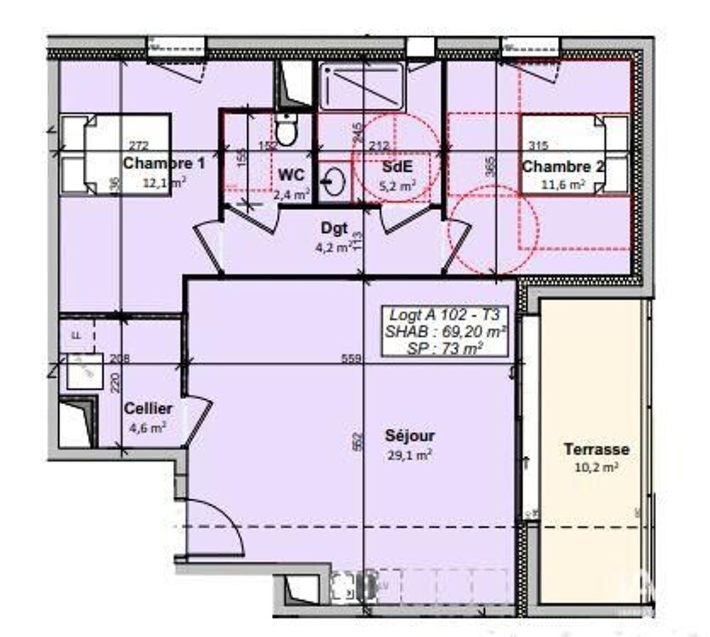 Vente Appartement 3 pièces