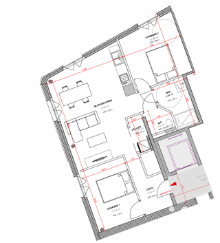  Appartement à vendre 3 pièces 62 m²