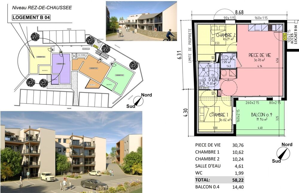Vente Appartement 3 pièces