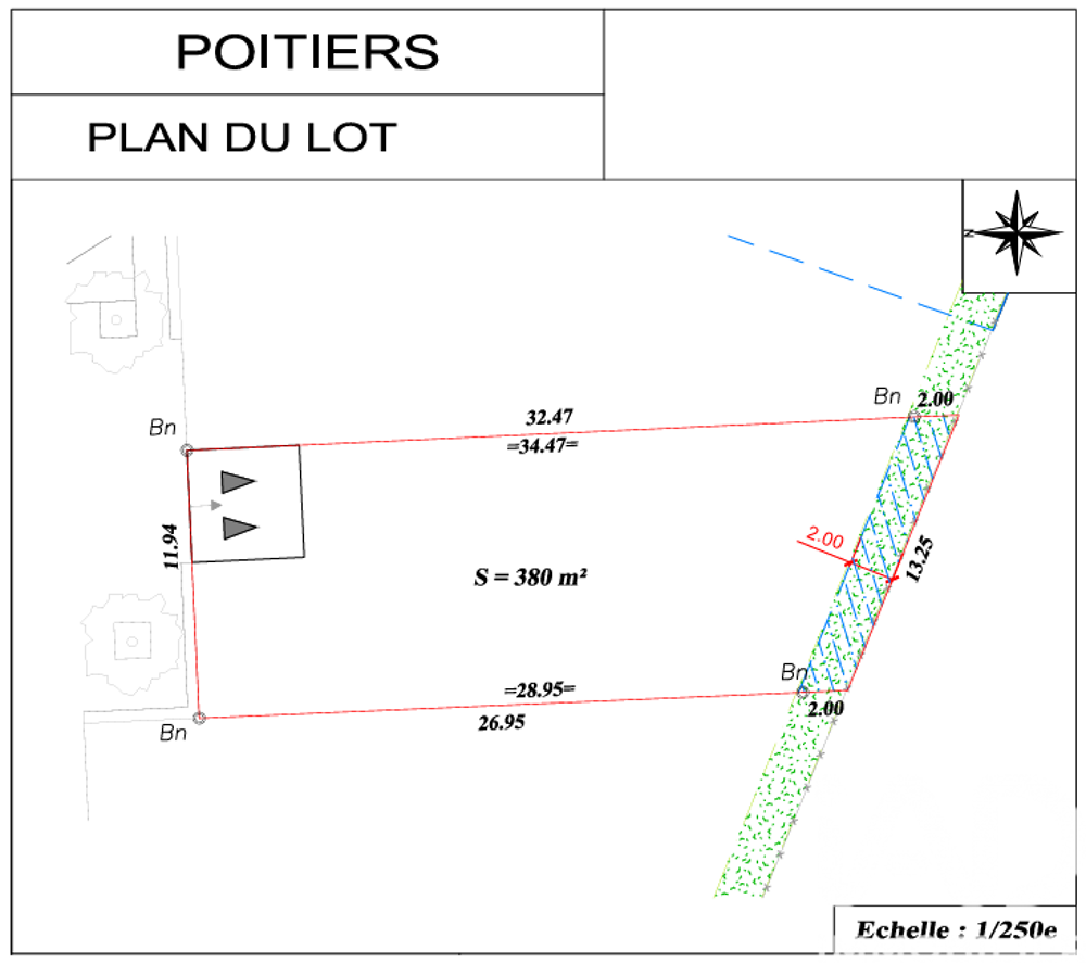 Vente Terrain Vente Terrain à bâtir 380 m&sup2; Poitiers