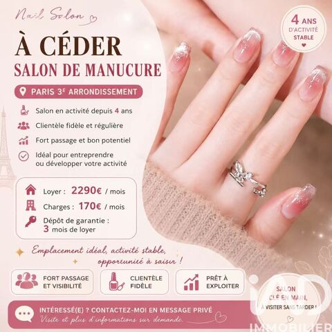 Vente Divers Commerces 70 m&sup2; 132000 75003 Paris
