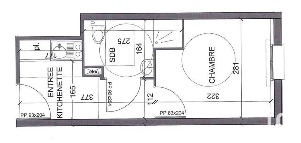 Vente Studio 1 pièce