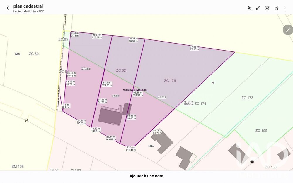 Vente Terrain Vente Terrain 2 301 m&sup2; Verchain-maugré