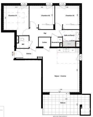  Appartement � vendre 4 pi�ces 86 m�