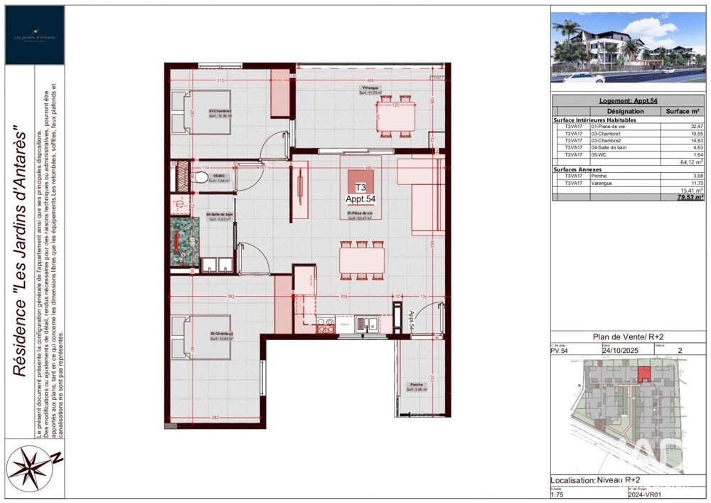 Vente Appartement 3 pièces