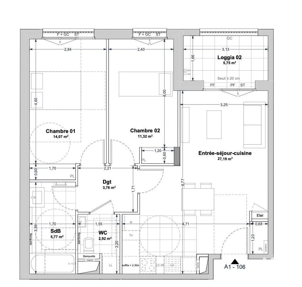 Vente Appartement Vente Appartement 3 pièces La rochelle