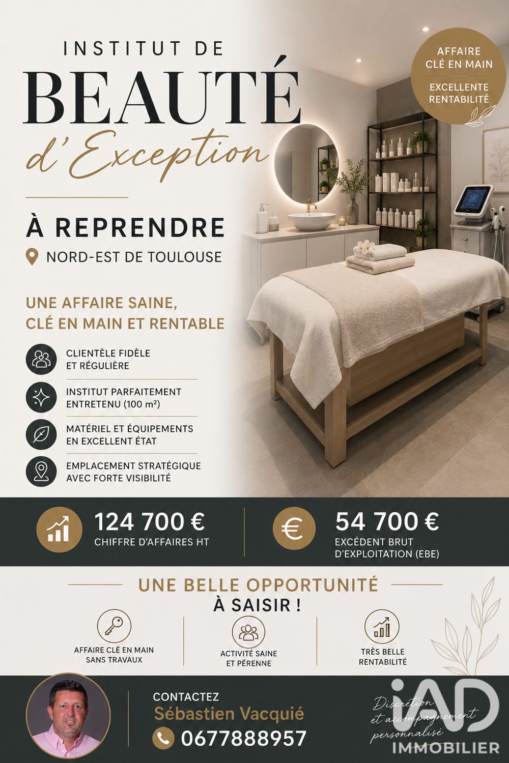   Vente Esthétique, Coiffure 100 m&sup2; 