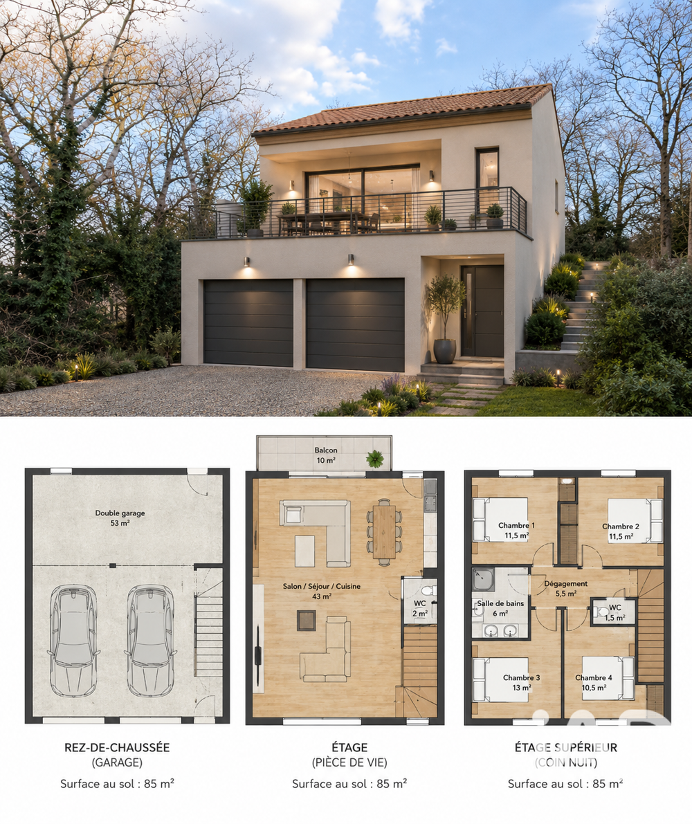Vente Terrain Vente Terrain à bâtir 850 m&sup2; Pont-saint-esprit