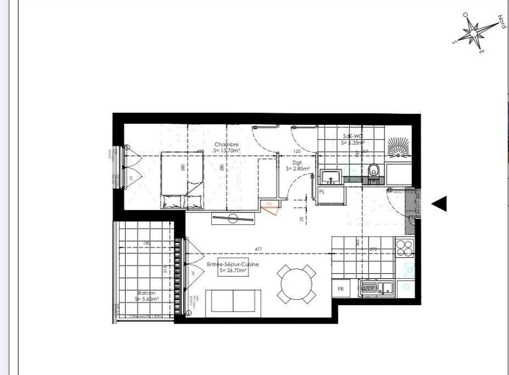 Vente Appartement 2 pièces