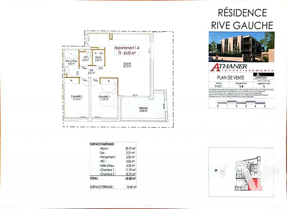 Vente Appartement 3 pièces