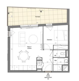  Appartement à vendre 2 pièces 46 m²