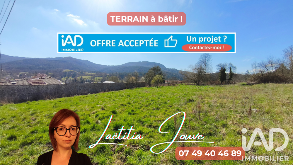 Vente Terrain Vente Terrain à bâtir 1 160 m&sup2; Retournac