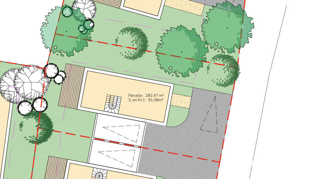 Vente Terrain 282 m² - Vue 3