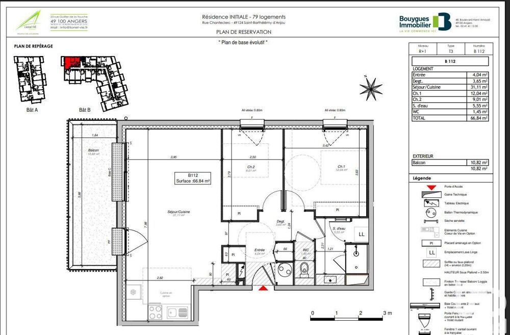 Vente Appartement 3 pièces