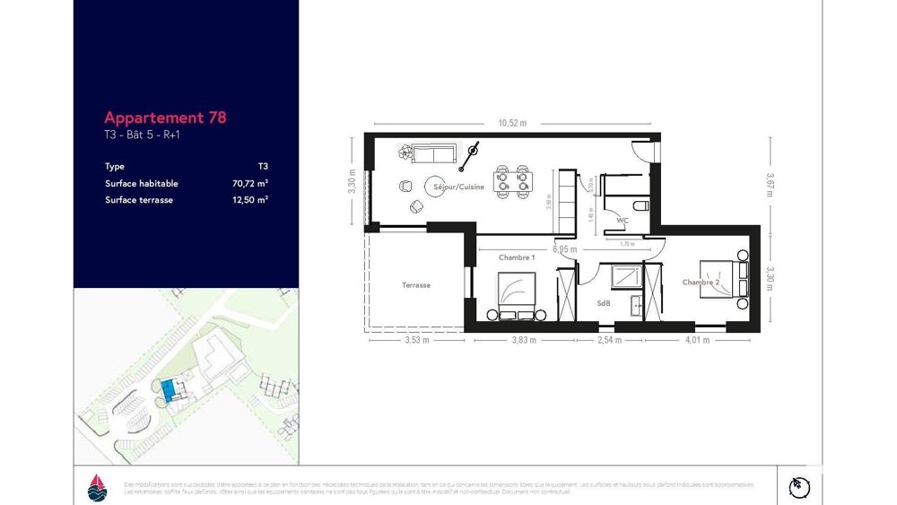 Vente Appartement 3 pièces