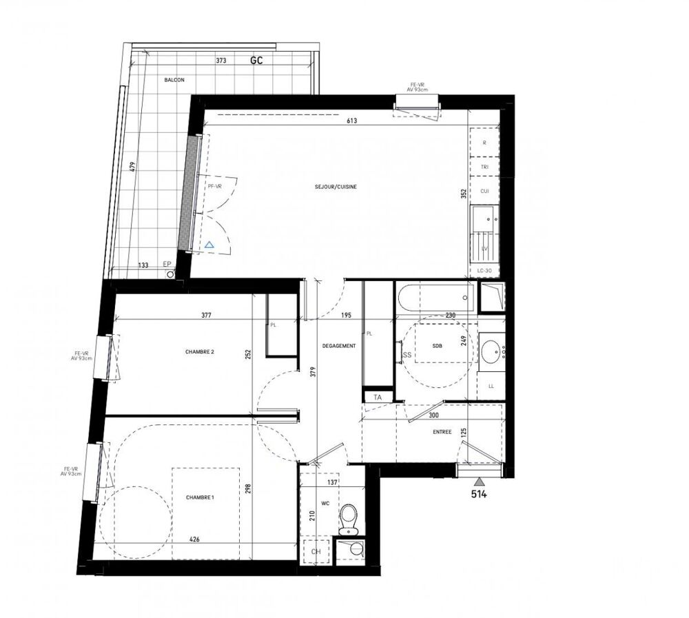 Vente Appartement 3 pièces