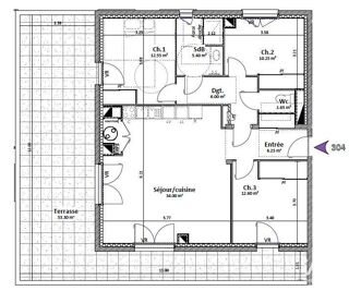  Appartement à vendre 4 pièces 88 m²
